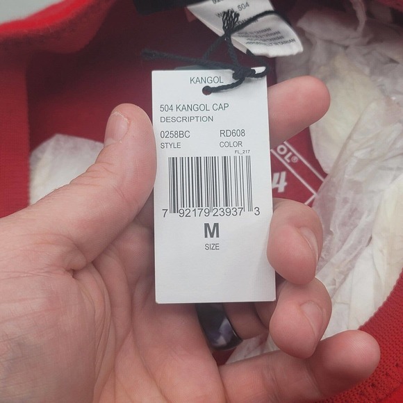 New Authentic Mens KANGOL 504 100% Wool 0258BC Cap Size M Medium Red NWT - Picture 12 of 15